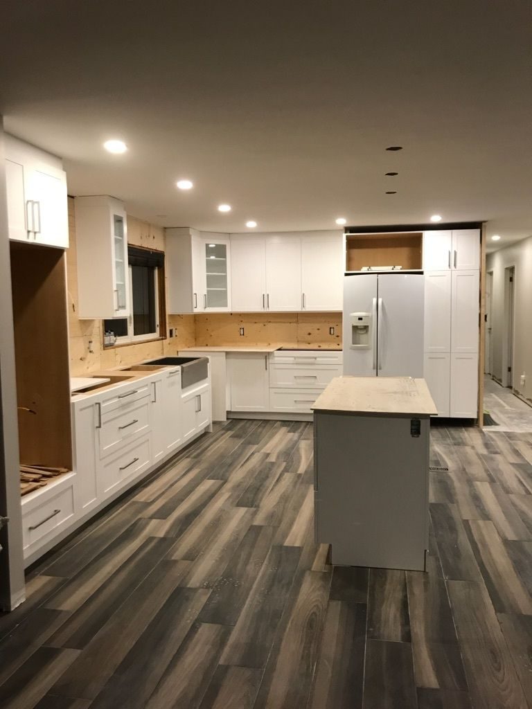 Open-concept kitchen renovation